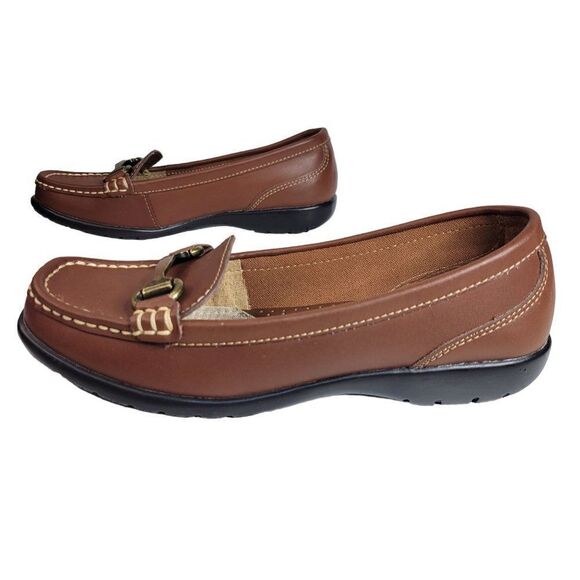 Thom McAn Gavyn Brown Leather Women's Loafers (Size 5.5W) - Picture 3 of 10